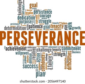 Perseverance Vector Illustration Word Cloud Isolated Stock Vector ...