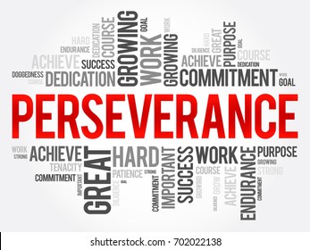 Perseverance Word Cloud Collage, Business Concept Background