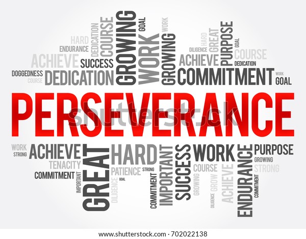 Perseverance Word Cloud Collage Business Concept Stock Vector (Royalty ...