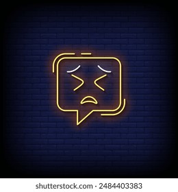 persevere emoji symbol neon sign vector