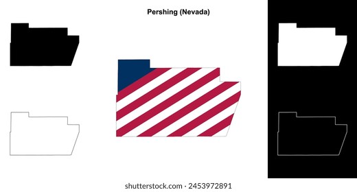 Pershing County (Nevada) Landkarte zusammengestellt