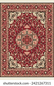 Persia Carpet Rug with Border.