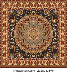 Persian carpet design. style turkish