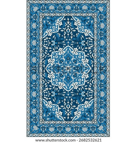 Persian Carpet Pattern. Moroccan, Arabic Rug Print. Arabian carpet Ornament