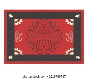 persian carpet in red tones