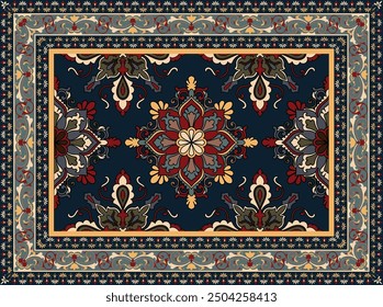 Persian carpet room decoration carpet pattern damask abstract flower floor mat