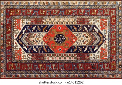 Persian carpet, tribal vector Background