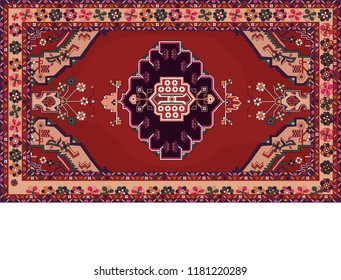 Persian carpet, tribal vector texture. Easy to edit and change colors by swatch window.