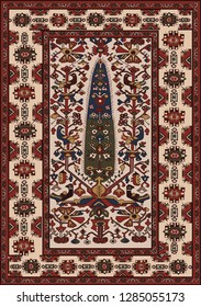 Persian carpet, tribal vector texture. Easy to edit and change a few colors by swatch window.