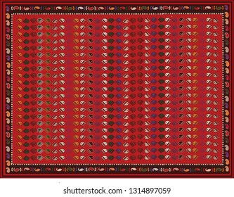 Persian carpet, tribal vector texture. Easy to edit and change a few colors by swatch window.