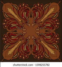 Persian carpet, tribal vector texture. Easy to edit and change a few colours by swatch window