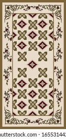 Persian carpet, tribal vector texture. Easy to edit and change 24 colors by swatch window.