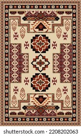 Persian carpet, tribal vector texture. Ethnic. Aztec geometric patterns. Wallpaper. Print.