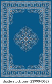 Persian carpet turkish rug pattern vector