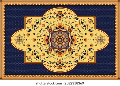 Persian carpet, vintage arabic pattern. Persian carpet abstract design with floral pattern. Moroccan style background.