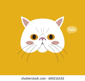 persian cat illustration