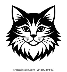 Persian cat silhouette vector illustration