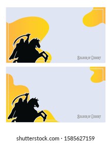 Persian Desert Soldier Silhouette Vector