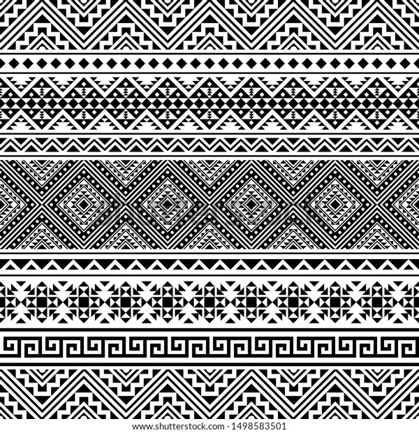 Persian Ethnic Aztec Pattern Illustration Design Stock Vector (Royalty ...