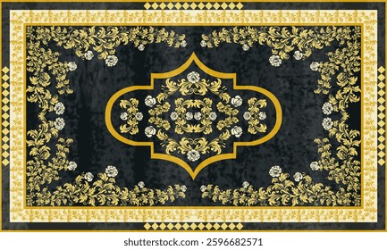 Persian Luxury Rug,Royal Vintage Rug,Baroque or Rococo Rug Design, Islamic Ornamental Pattern,Arabesque Floral Motif,Ottoman Style Carpet,Moroccan Decorative Textile,luxury,luxury carpet.