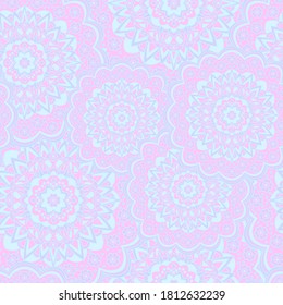 Persian medallion flower seamless ornament vector graphic design. Pattern template for bed cover. Cute mandalas persian medallion floral seamless rapport. Childish flower elements. Ethnic motifs.