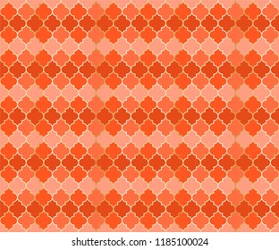Persian Mosque Window Vector Seamless Pattern. Ramadan mubarak muslim background. Traditional ramadan mosque pattern with gold grid. Chic islamic window grid design of lantern shapes tiles.