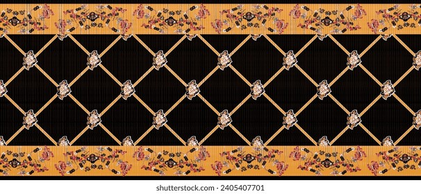 Persian Oriental rug original Design, tribal vector texture. Easy to edit and change colors with  swatch window.Ethnic abstract art. Seamless pattern.