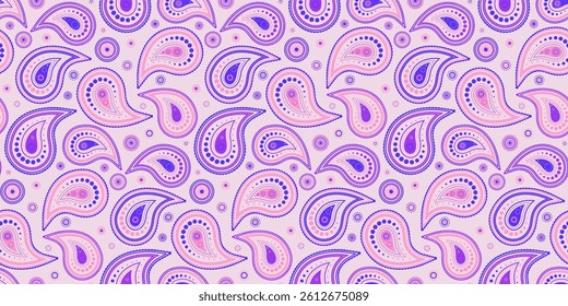 Persian paisley a traditional tradition. Fashion orient at springtime seamless pattern. Shirt curled with botanical silk. Festive style by motif greeting card.