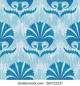 Persian palm leaf ornament pattern seamless vector background tile