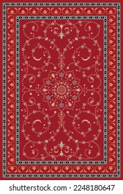 Persian rug carpet damask turkish pattern