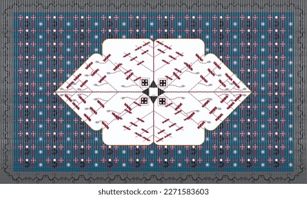 Persian rug, tribal vector texture. Easy to edit and change a few colors with a swatch window.Ethnic abstract art. Seamless pattern in a tribal, triangle pattern. folk embroidery, and Mexican style.