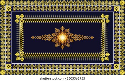 Persian rug vector seamless pattern. Traditional Iranian ornament. Exotic Middle Eastern decor style. Classic floral and geometric motifs. Vector seamless pattern. Oriental carpet, handwoven rug. 