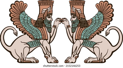 Persischer Sphinx - der Hüter der Tore der Assyrischen Paläste