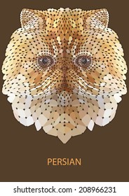 Persian vector mosaic portrait