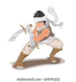 Persian Warrior Man Character Pose