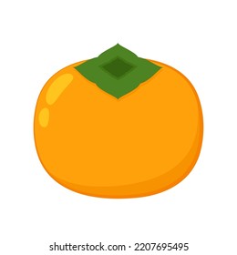 Vector de dibujos animados Persimmon. Persimmon de fondo blanco.