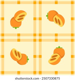 persimmon fruit pattern for background