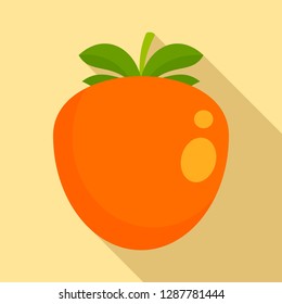 Persimmon icon. Flat illustration of persimmon vector icon for web design