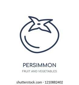Persimmon icon. Persimmon linear symbol design from Fruit and vegetables collection. Simple outline element vector illustration on white background.