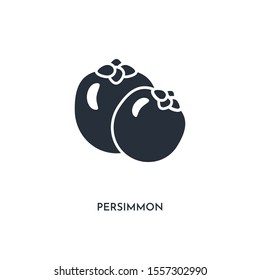 persimmon icon. simple element illustration. isolated trendy filled persimmon icon on white background. can be used for web, mobile, ui.