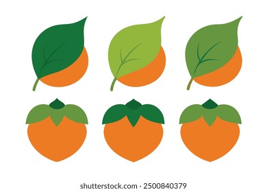 Persimmon Leaf Color Art Nature’s Beauty Captured in Detailed Illustration