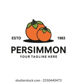 Diseño de ilustración de Plantilla de Vector de logotipo de caqui
