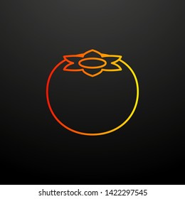 persimmon nolan icon. Elements of autumn set. Simple icon for websites, web design, mobile app, info graphics