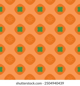 Persimmon pattern background. Persimmon icon or symbol. vector wallpaper.