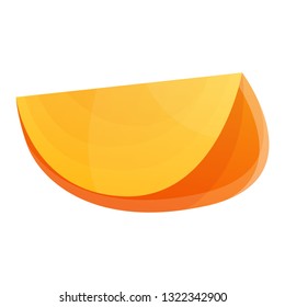 Persimmon piece icon. Cartoon of persimmon piece vector icon for web design isolated on white background