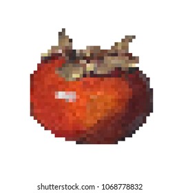 
persimmon in the pixel art, 8 bit, 16 bit
