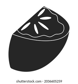 Persimmon vector icon.Black vector icon isolated on white background persimmon.