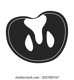 Icono de vector Persimmon.Icono de vector negro aislado en persimmon de fondo blanco.