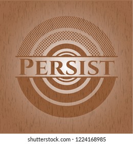 Persist realistic wood emblem