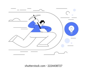 Persistence abstract concept vector illustration. Perseverance, personal quality, persistent action, motivation in sport, business persistence, determination to achieve goal abstract metaphor.